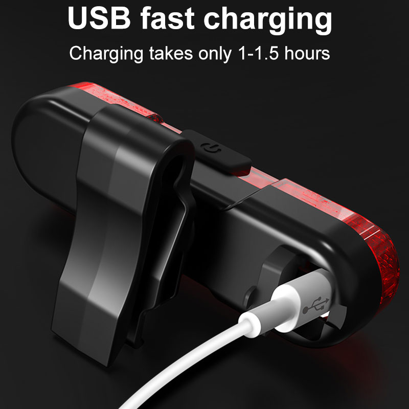 Bicycle light Bicycle tail light USB rechargeable flashlight front light rear light lanternRear light bike high visibility