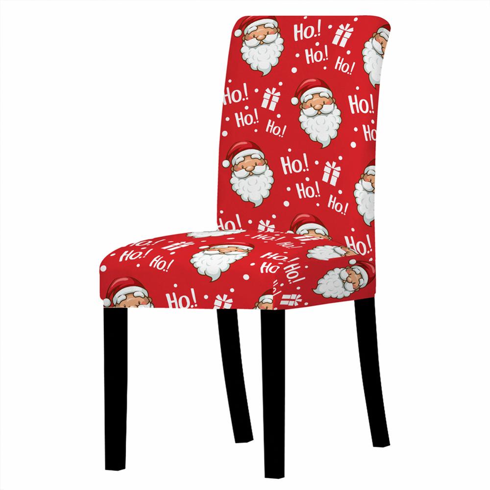 3d kerst hertenprint stoelhoezen voor eetkamerstoelen, hoge rugleuning woonkamerstoelhoezen voor stoelen voor feesten en bruiloften