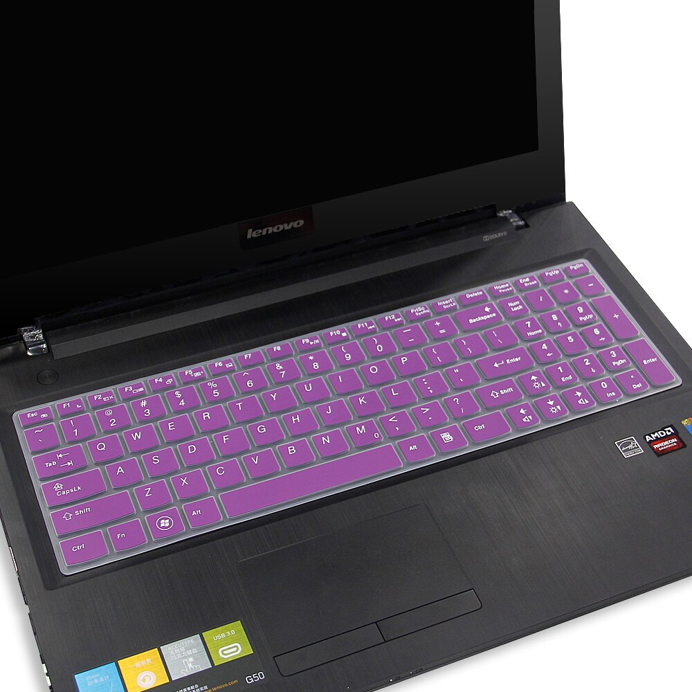 Silikon Tastatur Abdeckung Schutz für Lenovo Ideapad Z50 70 75 Z50-70 Z50-75 100-15 100-15IBY 100- 15IB B50-10 G700 G500 G505: Violett