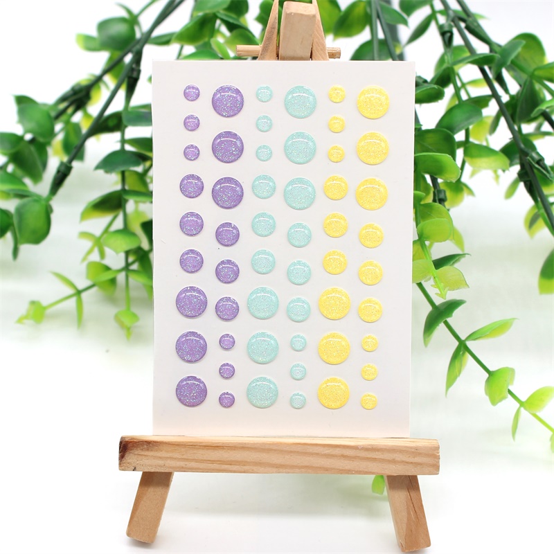 Kscraft 5 kpl/setti sokerisprinkit itsekiinnittyvä emali täplät hartsi tarra scrapbookingiin/ tee itse askarteluun/ korttien koristeluun