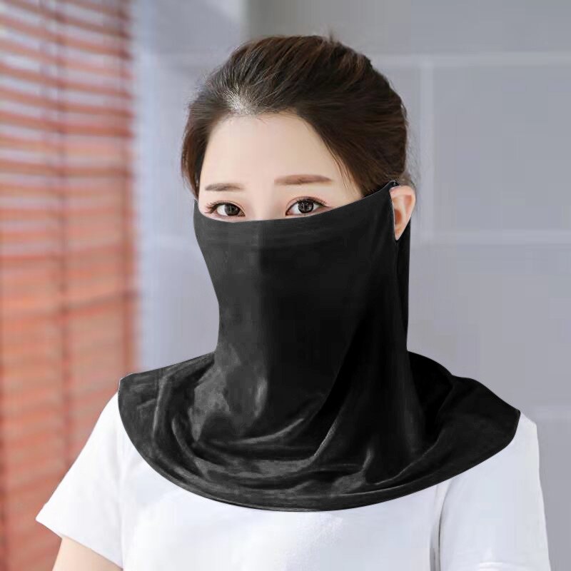 Islamic Scarf Veil Women Muslim Sunscreen Tops UV-proof Outdoor Travel Cycling Bonnet Inner Neck Cover Hijab Niqab: Black