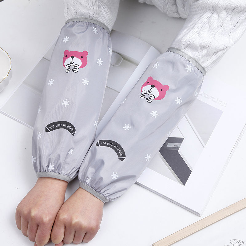 Oversleeve-manguitos impermeables para adultos, accesorios de limpieza de cocina, A prueba de aceite, para el hogar: light grey