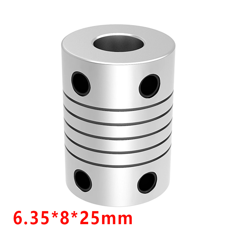 D19xL25 Aluminium Flexible Jaw Shaft Coupling 3 4 5 6 6.35mm 8mm 10mm CNC Stepper Motor Coupler Encoders Engraving Machine