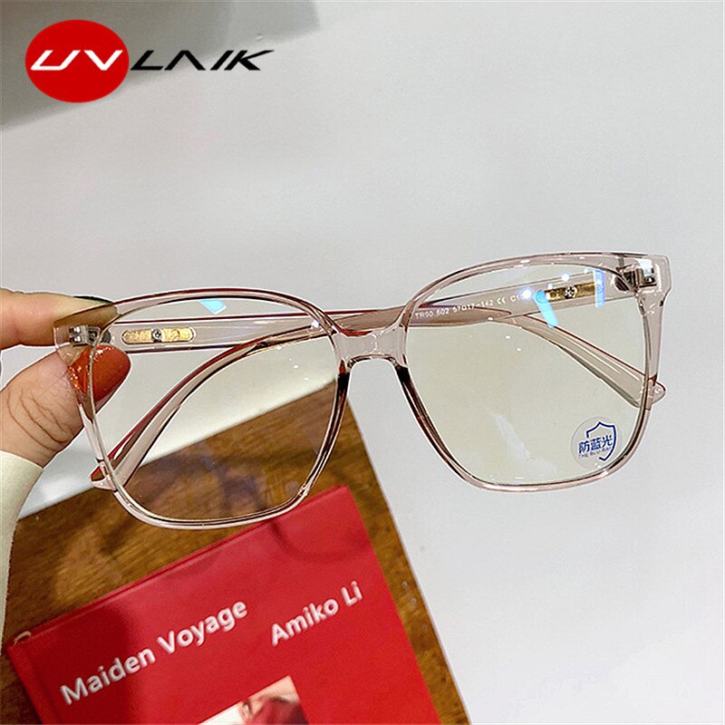 Uvlaik gennemsigtige optiske brilleramme blå lys blokerende briller fleksible vision pleje computer briller rammer