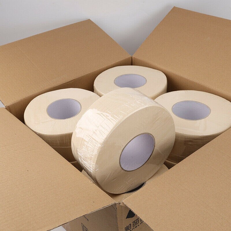 Haushalts Wc Papier Groß Rollen Schlecht Gewebe Rollen Pack Schlecht Natürlichen Ultra Weiche 4 Lage 500g/rollen roh rollen Gewebe Papier