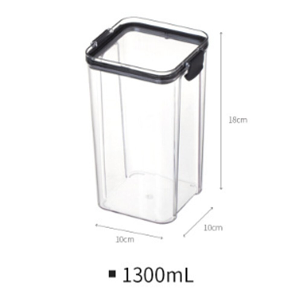 460/700/1300/1800 ML Sealed Cans Food Storage Container Plastic Kitchen Refrigerator Noodle Box Multigrain Storage Tank