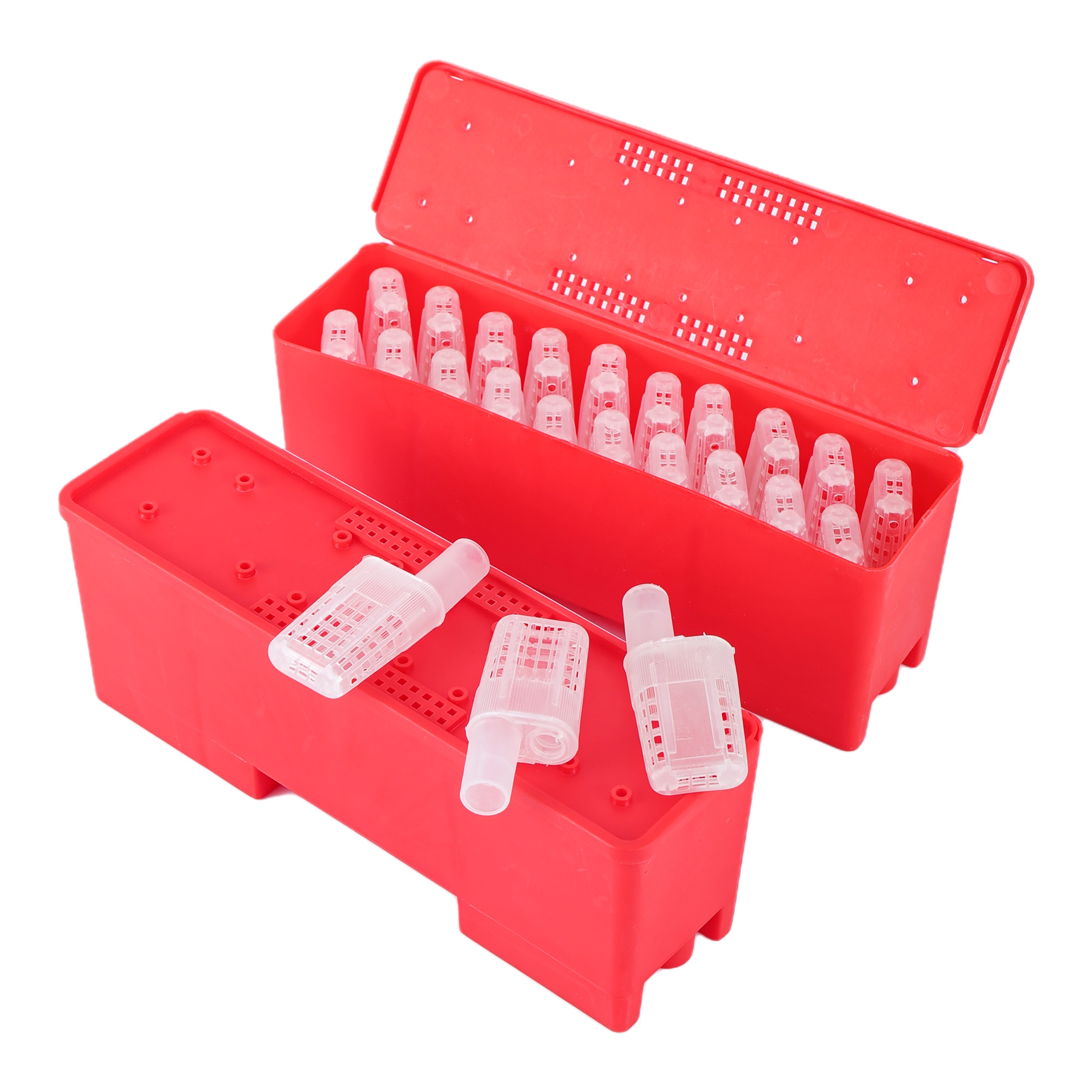 Beekeeping Tools Queen Bee Transport Box With Queen Cages Rearing Equipment Queen Cell Plastic Incubator Beekeeper Tools