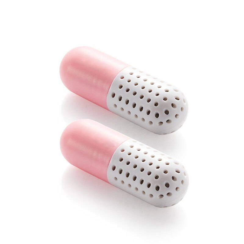 Capsule Vorm Cleaning Tools Home Accessoires Schoen Droger Deodorizer Vocht Proof Silicagel Geur Absorber Droogmiddel: Roze