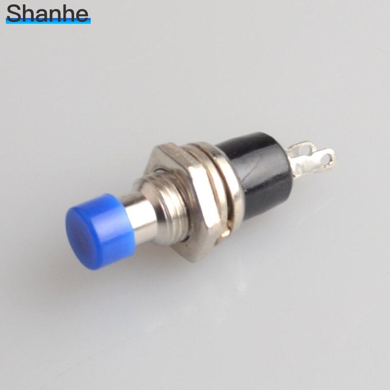 10pcs 7mm Momentary Push button Switch Press the reset switch Momentary On Off Push Button Micro Switch Normally Open NO: Blue