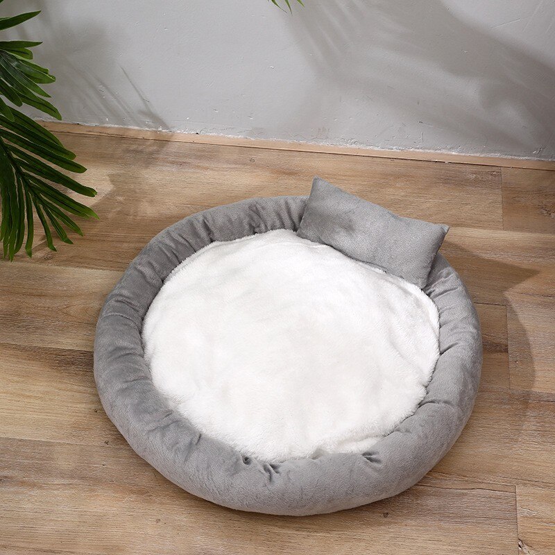 Warme ronde hondenmand, ronde ligstoel voor kleine en middelgrote honden en katten, winter hondenkennel, puppymat, hondenmand, kattenmand