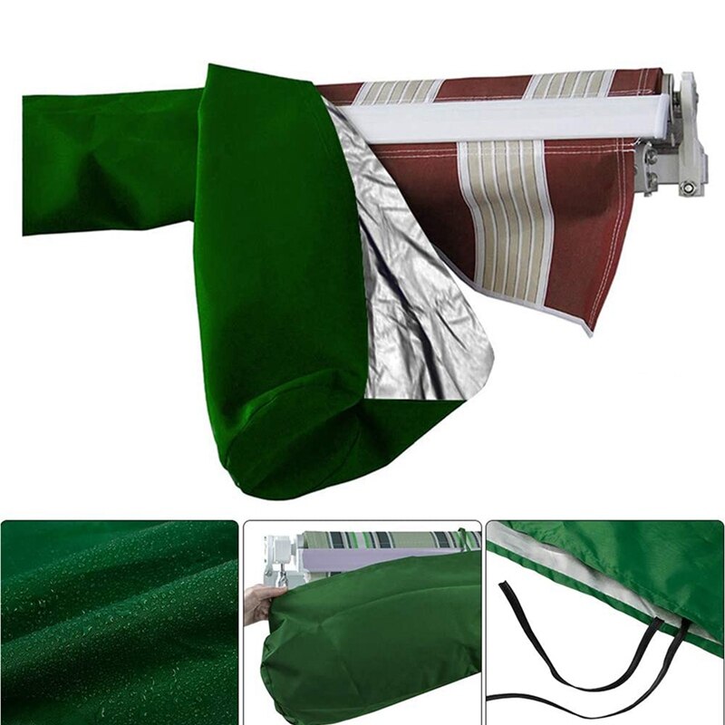 Outdoor Retractable Awning Balcony Patio Awning Waterproof Sunscreen Dust Cover