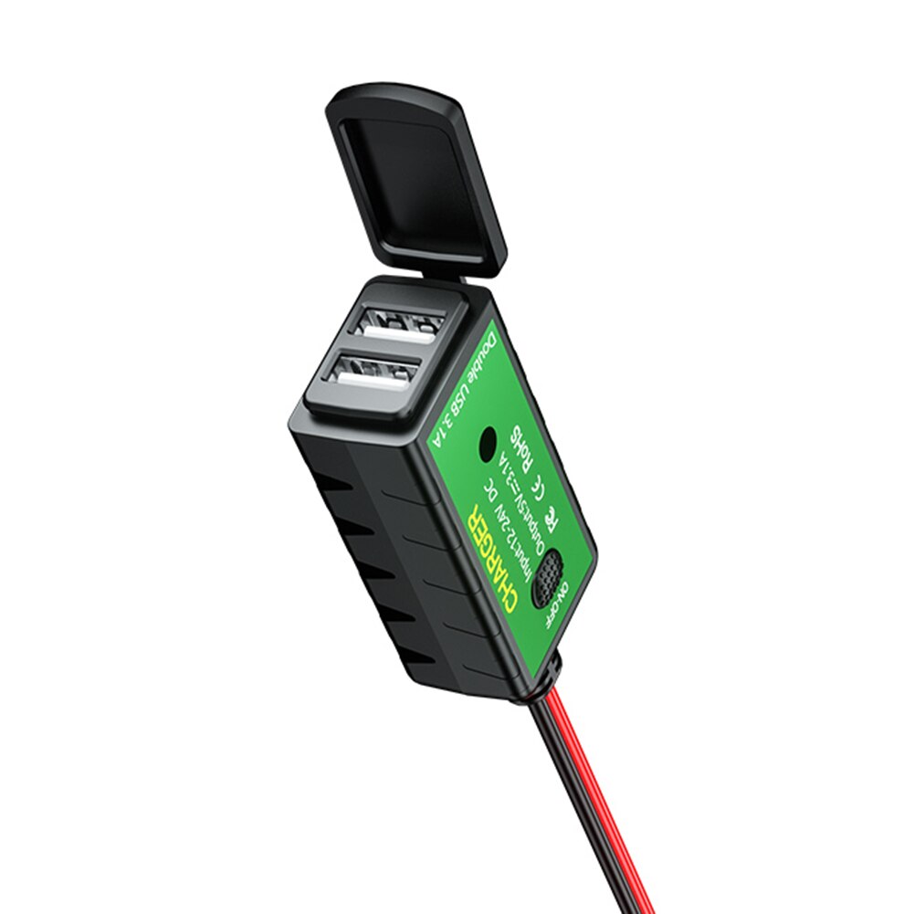 Dobbelt usb motorcykellader lethed portabilitet ingen plads optager 12v sae til usb vandtæt adapter til telefon gps: Type 1