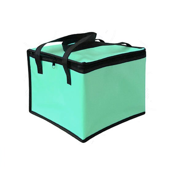 Storage Big Square Insulation Bags Solid Color Insulated Thermal Cooler Bag Lunch Time Sandwich Drink Cool Storage Chilled Zip: Green