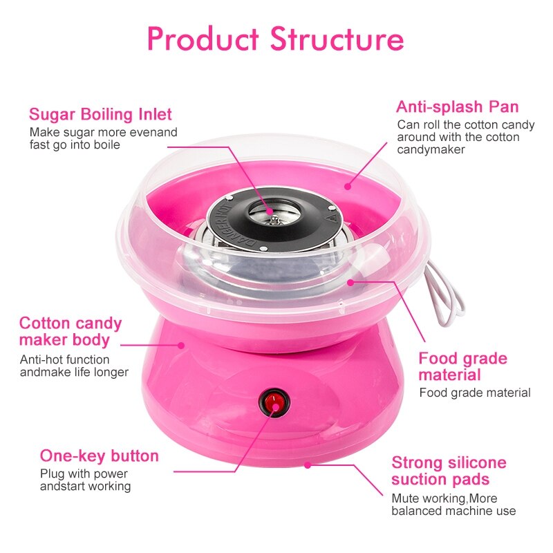 Mini Electric Marshmallow Machine Household Fancy Marshmallow Machine Electric DIY Girl Boy