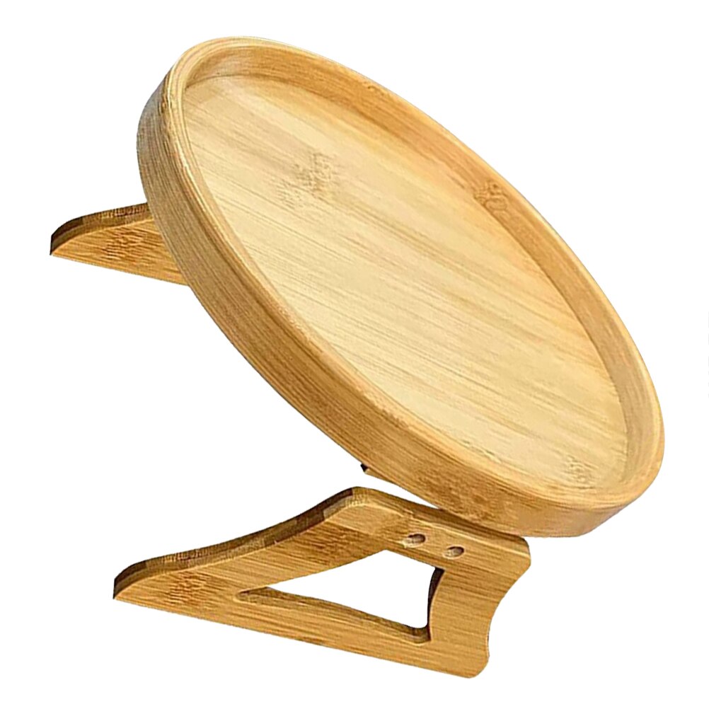 Household Couch Tray Bamboo Arm Tray for Sofa Couch Snacks Table Dessert Serving Tray