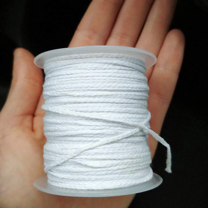 1 Pc 61 M Katoenen Touw Gevlochten Kaars Kern Spool Non-Rook Diy Olie Lampen Kaarsen Levert Gevlochten/twisted Touw
