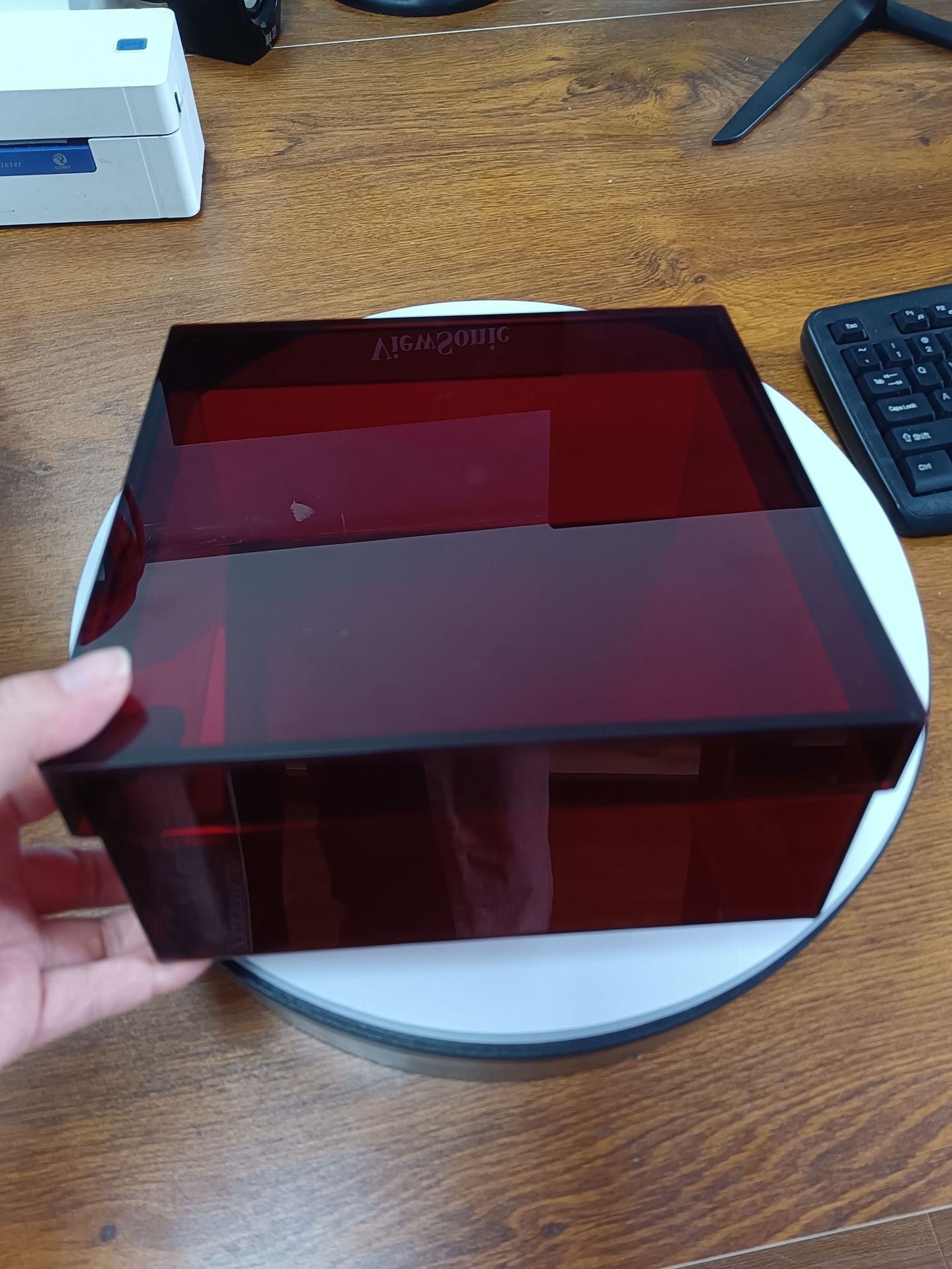 Akrylowe pudełko robić przechowywania z pokrywką Kolorowe akrylowe pojemniki z organizerem Półki na kosmetyki Kolekcje żywności Biżuteria Figurki: BIAŁY