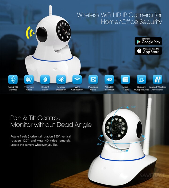 Wireless Monitoring Alarm System for Home/Office Security + IOS/Android APP