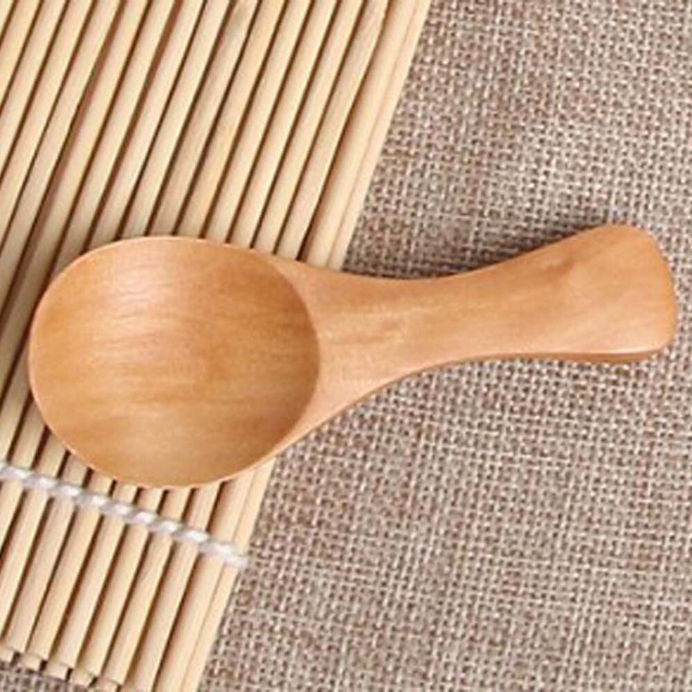 Naturliga träredskap redskap långa handtag träskedar non-stick kokkärl ekologisk teak praktiskt köksredskap: A