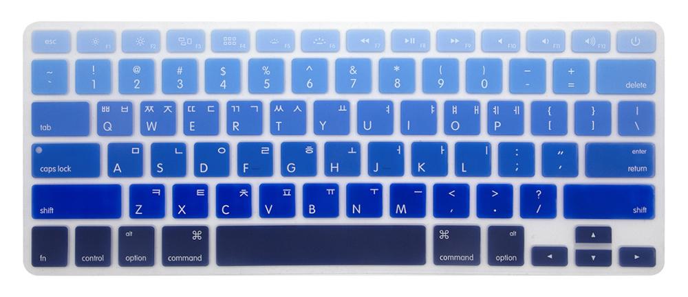 Koreański klawiatura pokrywa dla macbook Air 13 pro15 cal A1466 A1278 A1502 A1398 na laptopa Retina na klawiaturę kolor folia na klawiaturę: Gradient blue