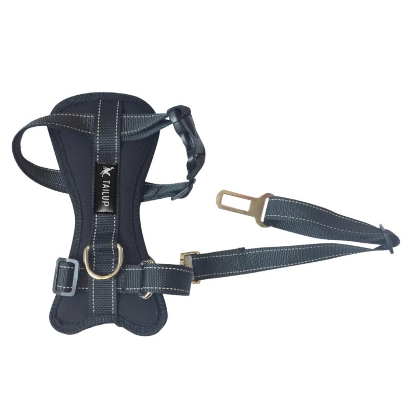 Ademend Mesh Harnas Hond Vest Veiligheid Pet Autogordel Hondenriem Lead Verstelbare Voertuig Harnas Voor Medium Grote Honden #1: B / M