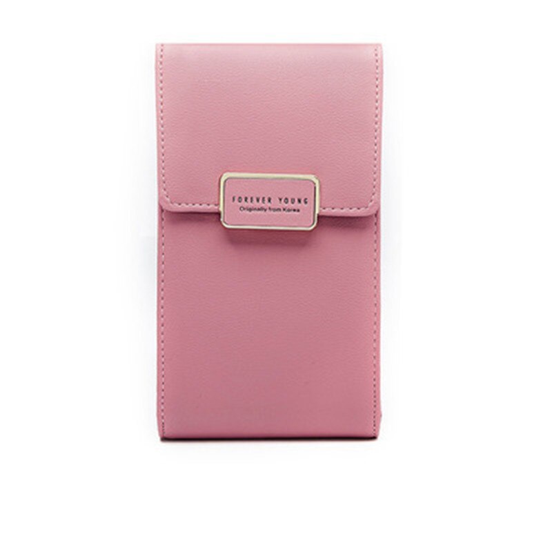 Koreaanse versie stevige damestas crossbody tassen schoudertas dames leren mobiele telefoon tas dames messenger bags pakket: Roos