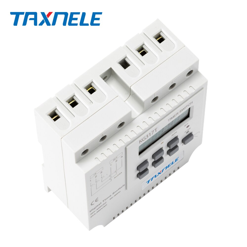 Taxnele goede kredietwaardigheid  kg317t 380v 25a 16a drie 3 fase timer driefase motor timing controle schakelaar 16 keer aan / uit