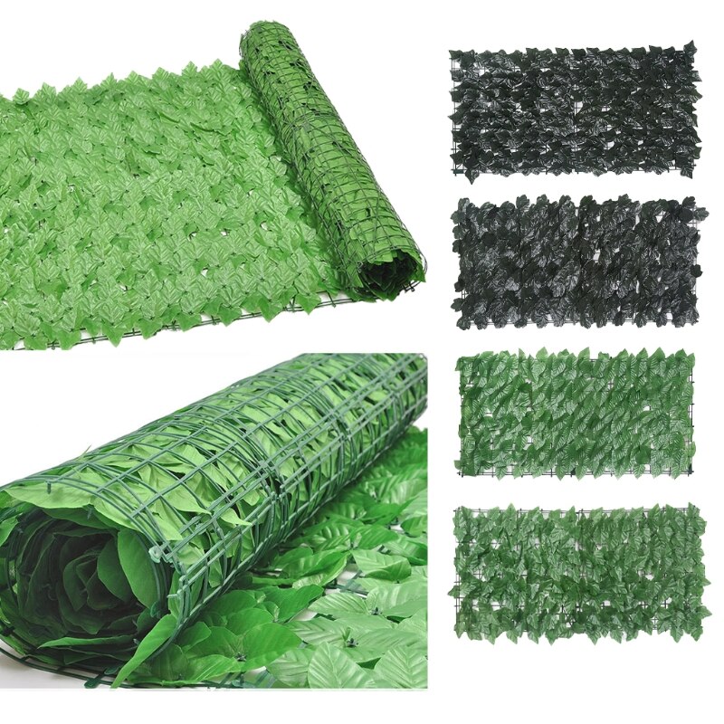 Artificial Leaf Leaves Privacy Fence Screen Stretchable Hedge Vine Decoration for Home Outdoor Garden Yard Wall