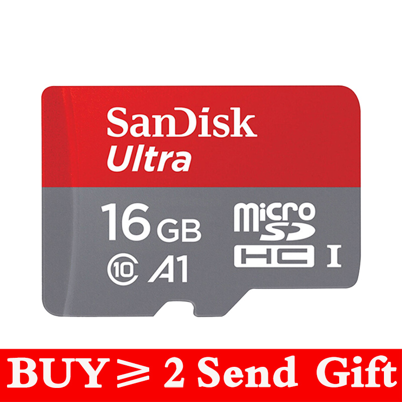 SanDisk Ultra 128GB 64GB 16GB 200GB Memory Cards in micro SD Card 32GB Class 10 80MB/S UHS-I microSDXC SDHC 100% Original: 16G