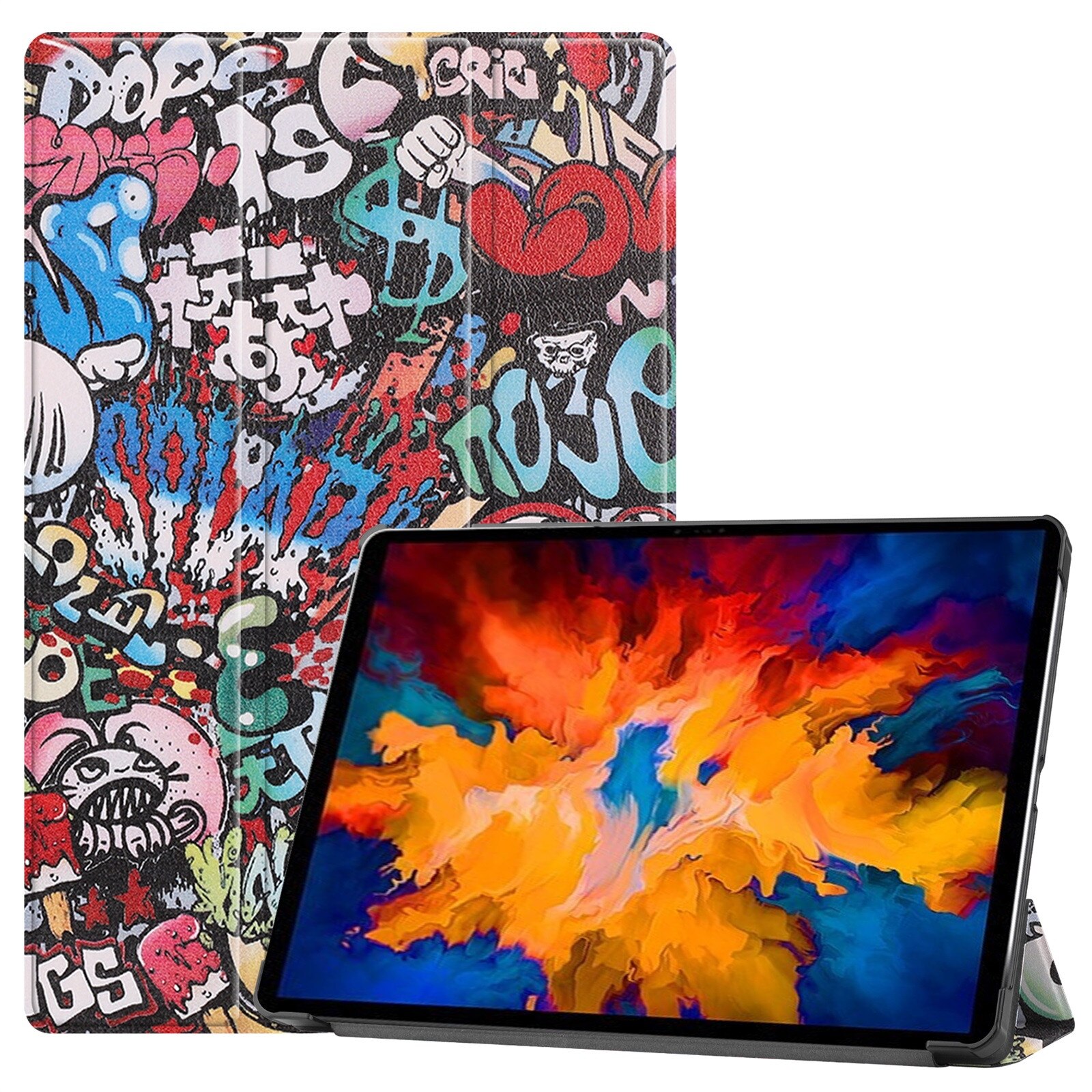 Ultra-thin tablet case with stylish print on the back suitable for Lenovo Tab M10 HD TB-X306F 10.1 inch case: D