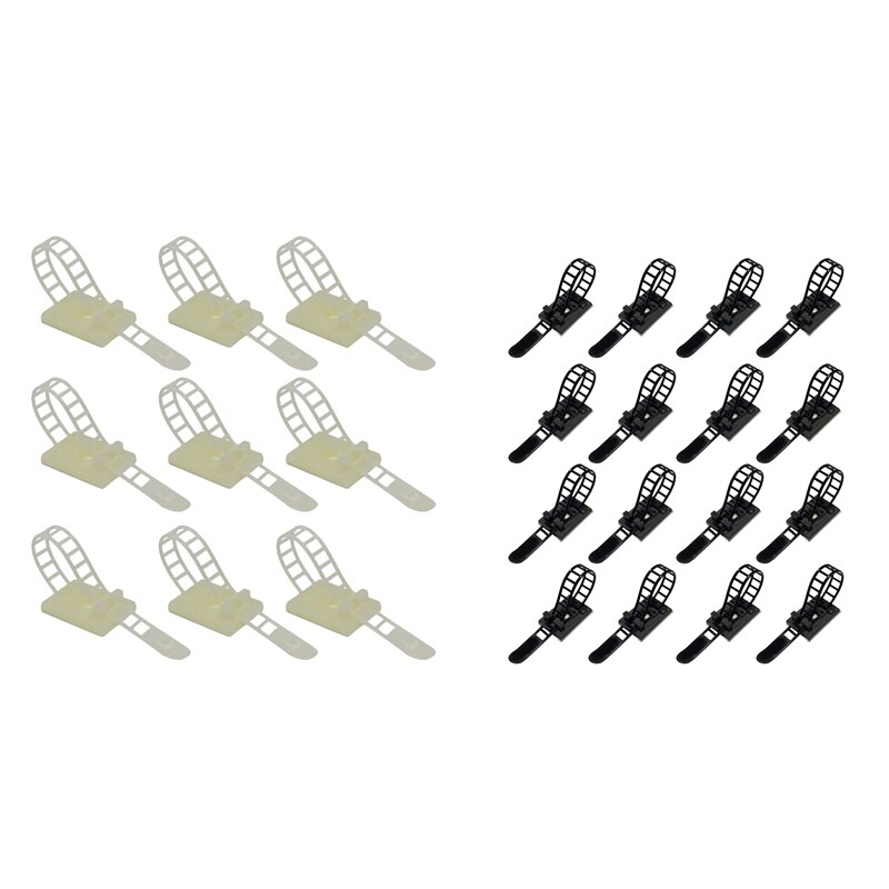 200Pcs Adhesive Cable Clips Wire Clips Car Cable Organizer Cable Wire Management Cable Holder for Car Office