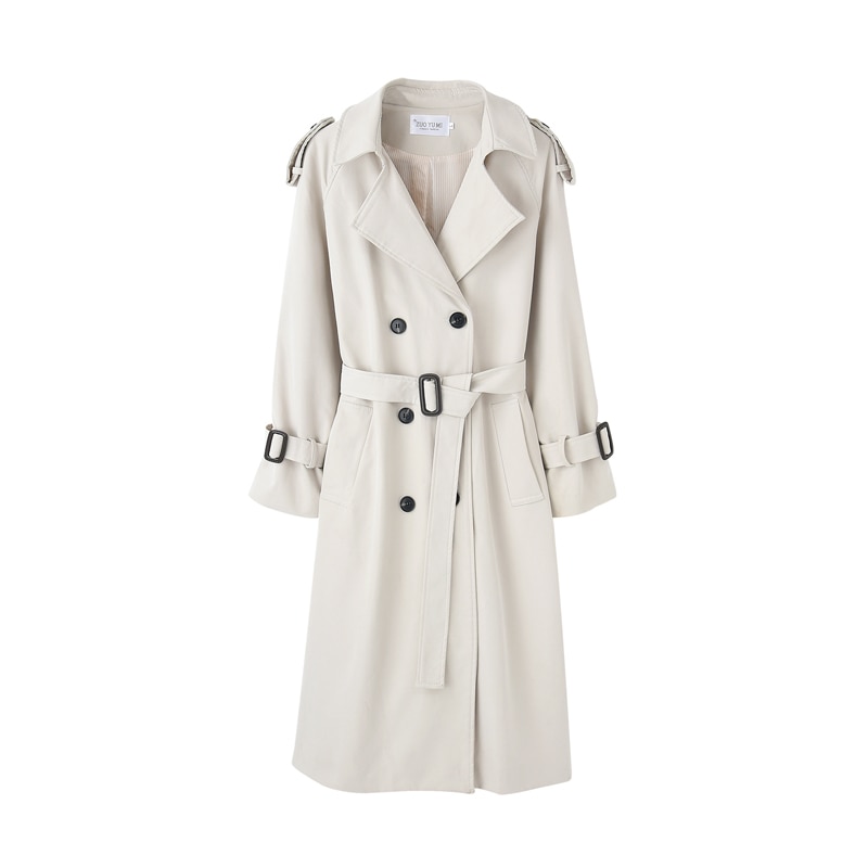 Double-Breasted Women Trench Coat Long Belted Slim Lady Duster Coat Cloak Female Outerwear Spring Autumn Clothes