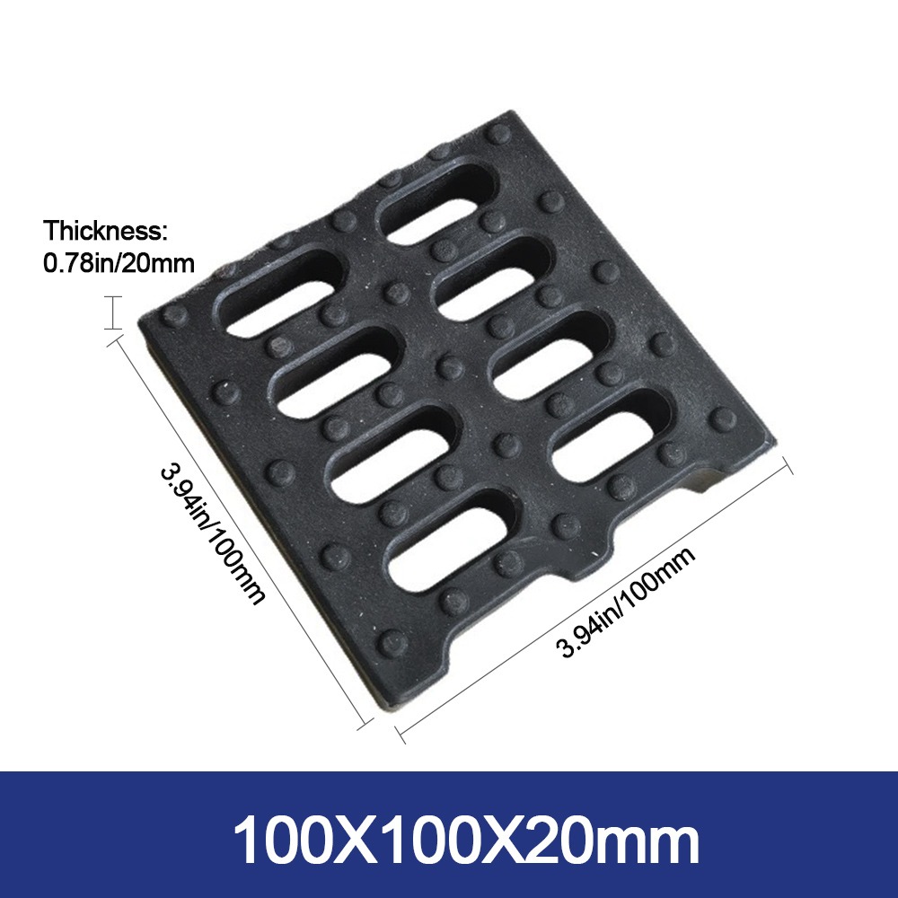 Couvercle de tranchée haute résistance, résine rectangulaire en plastique, plaque de tranchée d'égout, grille noire, Drain de sol de Garage extérieur: Gris clair
