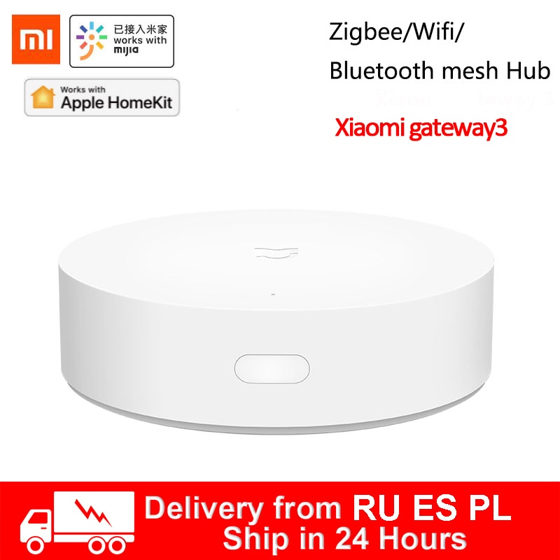 Le plus Xiaomi Mijia intelligent multi passerelle ZigBee WIFI Bluetooth maille Hub Smart Home Hub fonctionne avec Mi Home APP Apple Homekit