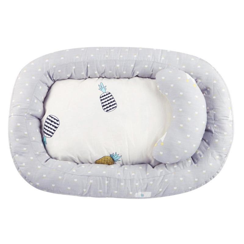 Myk baby rede seng reise barneseng flyttbar spedbarn sovende bomull vugge til bassinet avtagbar pute uavhengig tilpasningsevne