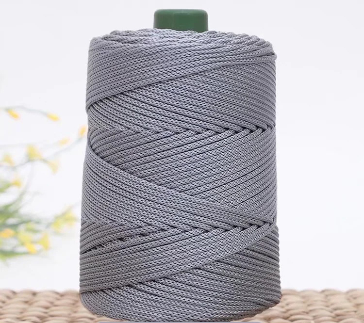 Cordón de algodón de colores de 3mm, cuerda tejida trenzada, hilo hueco, artesanía decorativa, bolso hecho a mano, accesorios para cinturón con cordón