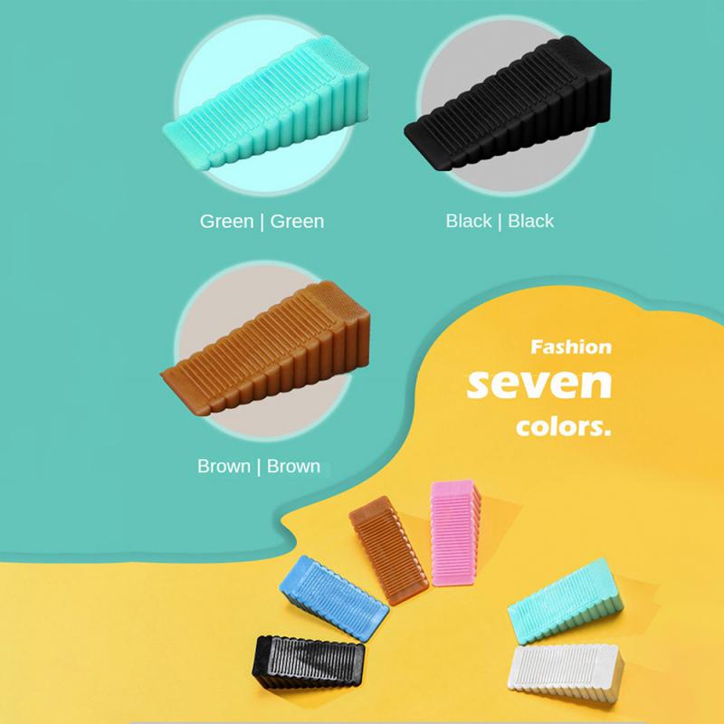 Safety Silicone Door Stop Stoppers Block Wedge Doorstops Door Stopper Home Office Door Rear Retainer Anti-collision Stop