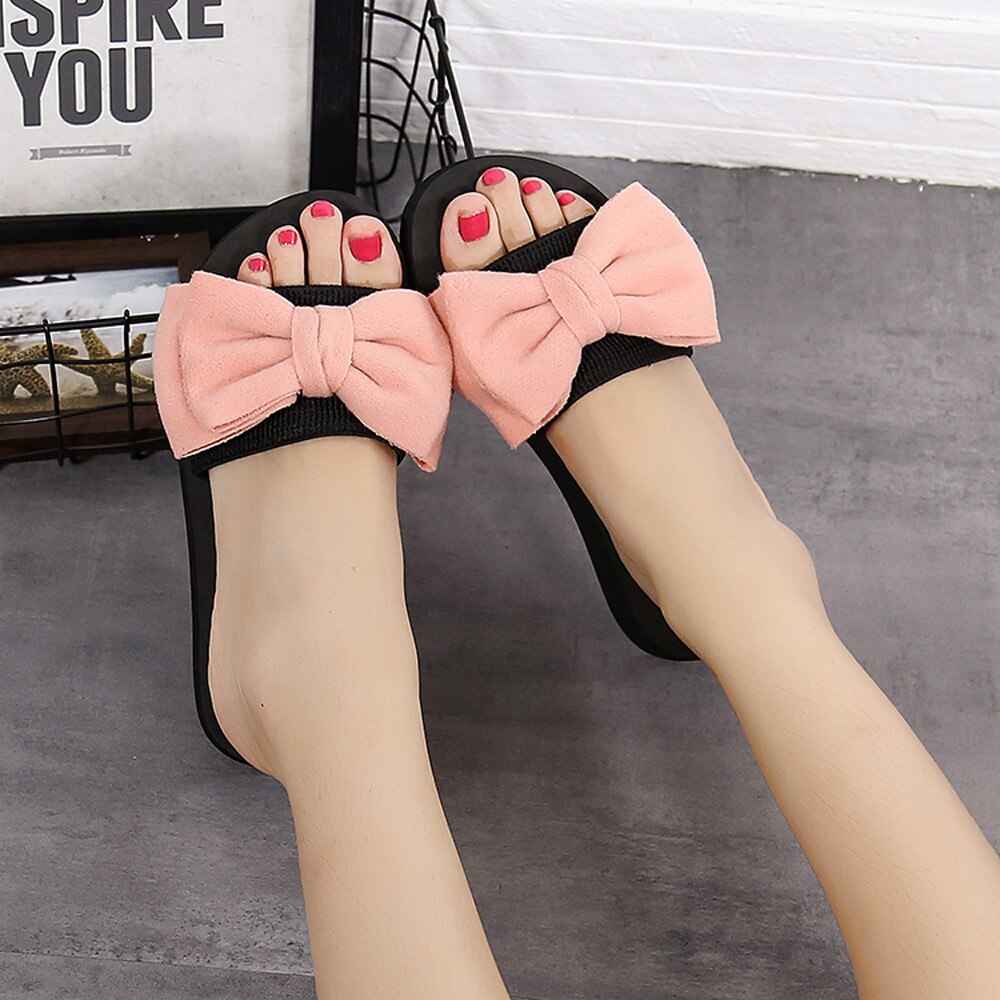 Slippers Vrouwen Zomer Boog Zomer Sandalen Slipper Indoor Outdoor Flip-Flops Strand Schoenen Vrouwelijke Schoenen Chaussons Femme # K35