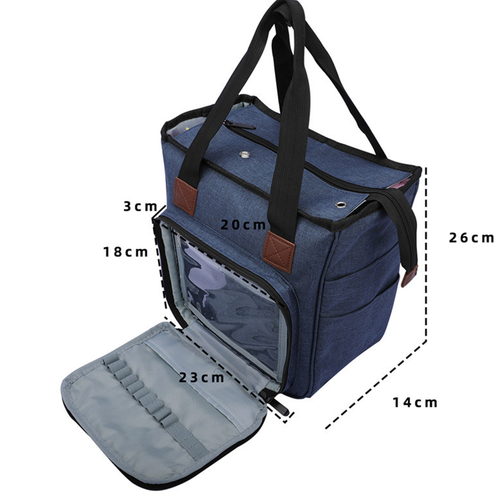 Knitting Bag Portable Yarn Storage Bag Tote for Wool Crochet Hooks Knitting Needles Sewing Supplies Set DIY Household Organizer