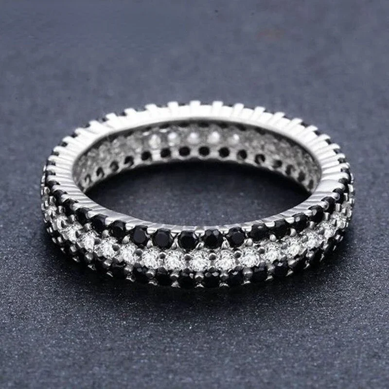 SODROV Dames Zwarte Ring Trend Gothic Accessoires Sieraden Ringen voor Vrouwen Bruid Wedding Band Vrouwen Sieraden