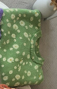 Herfst Winter Kinderen Mode Daisy Drukte Lange Mouw Truien Jongens Meisje Warm 4 Kleuren Gebreide Trui: green / 6T