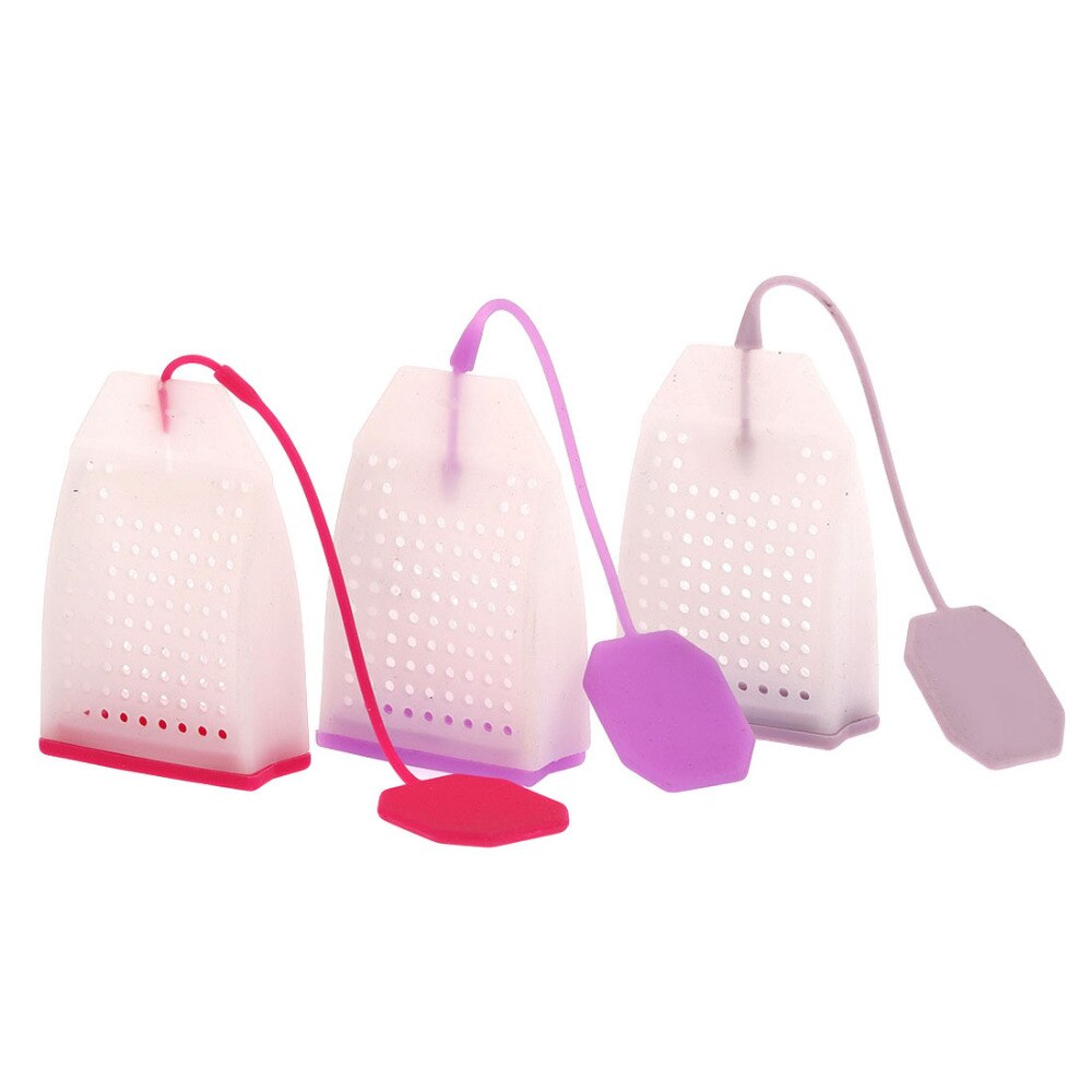 1 Uds. Forma de bolsa colador de té de silicona Infusor de especias herbales difusor de filtro utensilios para café y té utensilios de cocina color aleatorio