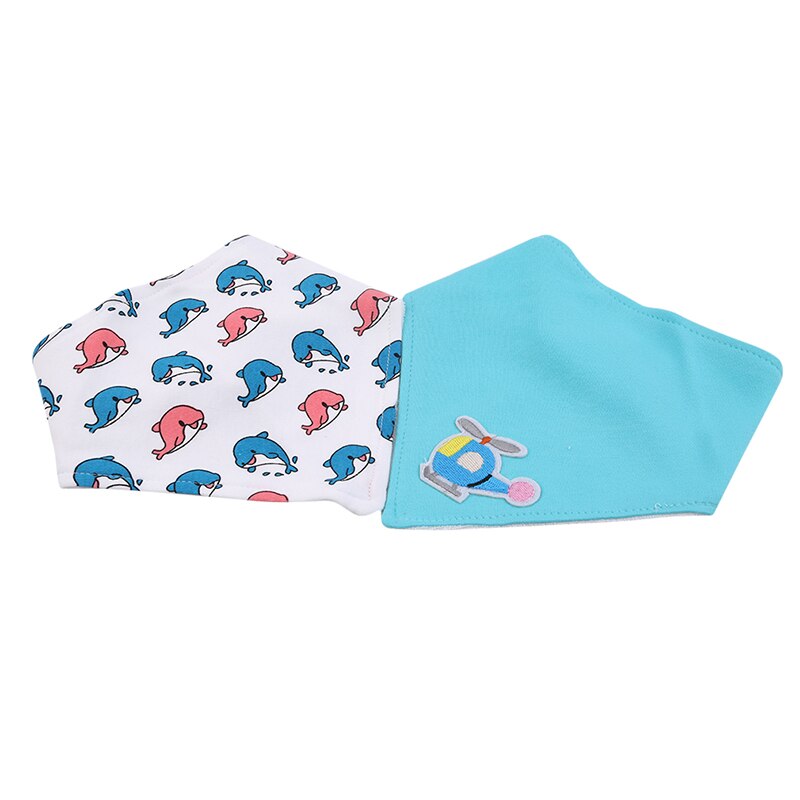 Cartoon Saliva Towel Baby Eating Accessory Cotton Bandana Bibs Baby Babador Feeding Smock Infant Burp Cloths Soft Baby Stuff: blue