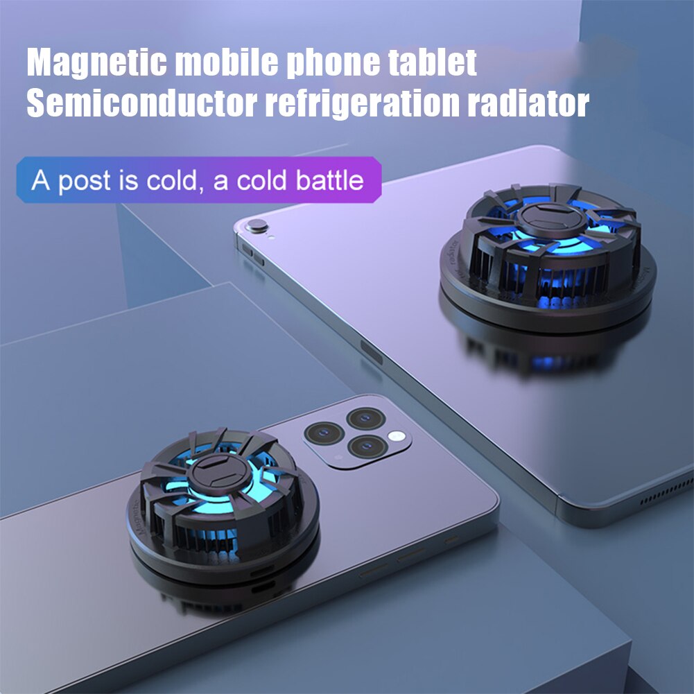 Draagbare Mobiele Telefoon Koelventilator Magnetische Halfgeleider Radiator Spel Mute Koellichaam Universele Voor Ios Android Telefoons Tabletten