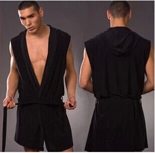 Peignoir Homme Bath Robe Men Robe Men: Black / L