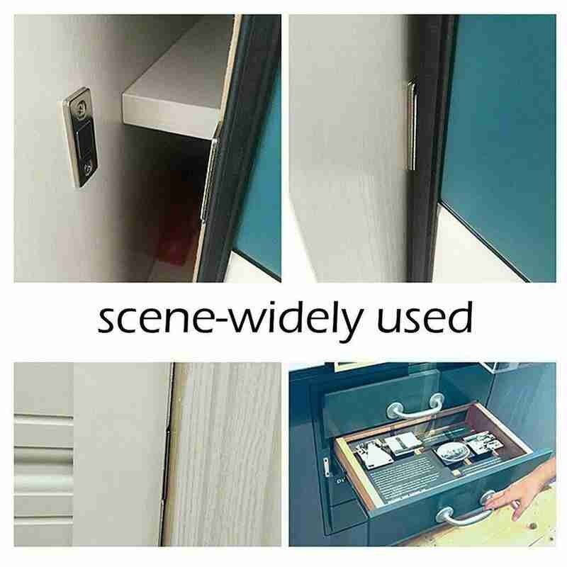 1set Punch-free Ultra-thin Invisible Door Stopper Furniture Cabinet Cupboard With Screws Ultra Thin Strong Door Closer