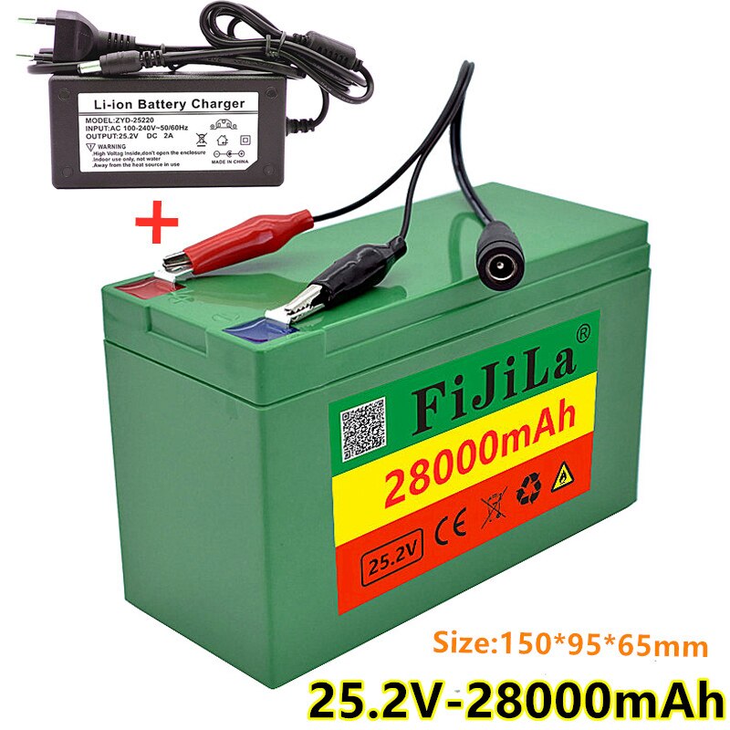 6s3p 24V 28.0Ah 18650 Battery Lithium Battery 25.2V 28000mAh Electric Bicycle Moped /Electric/Li ion Battery Pack with charger