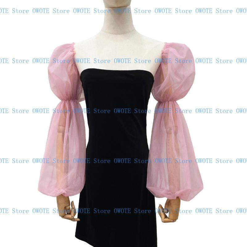 652F Tulle Arm Cover Long Sleeve for Bridal Gown Dress Decorative Sleeves Shirt Bishop Sleeve Dress Decorative Long Sleeve: green