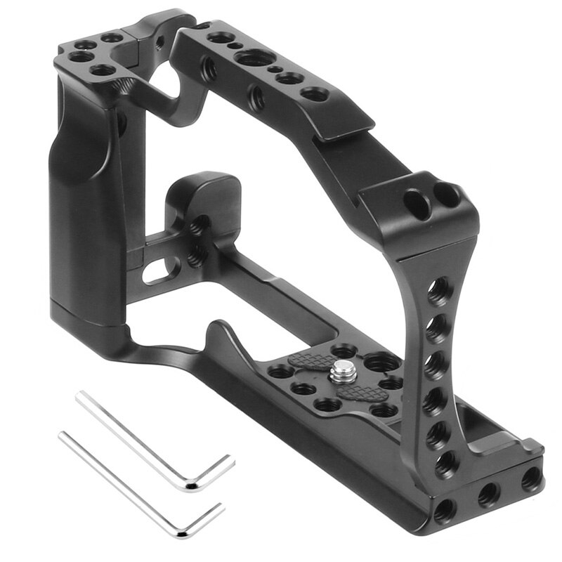 Di Alluminio di CNC Gabbia Fotocamera per Canon EOS M50 / M5 DLSR Cassa Fredda Shoe Mount di Espansione Della Copertura Quick-Rease piastra di Supporto