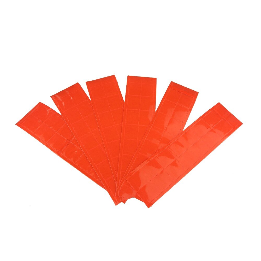 6Pcs 5x20CM High visibility reflective sticker stripes sewn on school bag reflective sticker for road safety